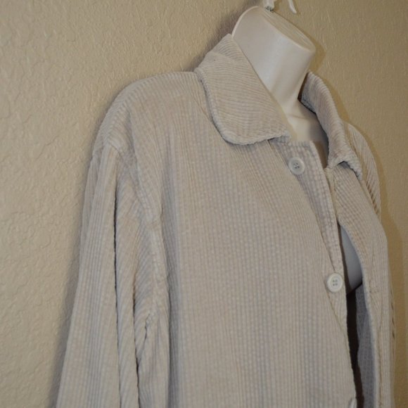 NWT $288 Sz M/L American Vintage Shacket Padow Corduroy Beige Jacket - Picture 5 of 9